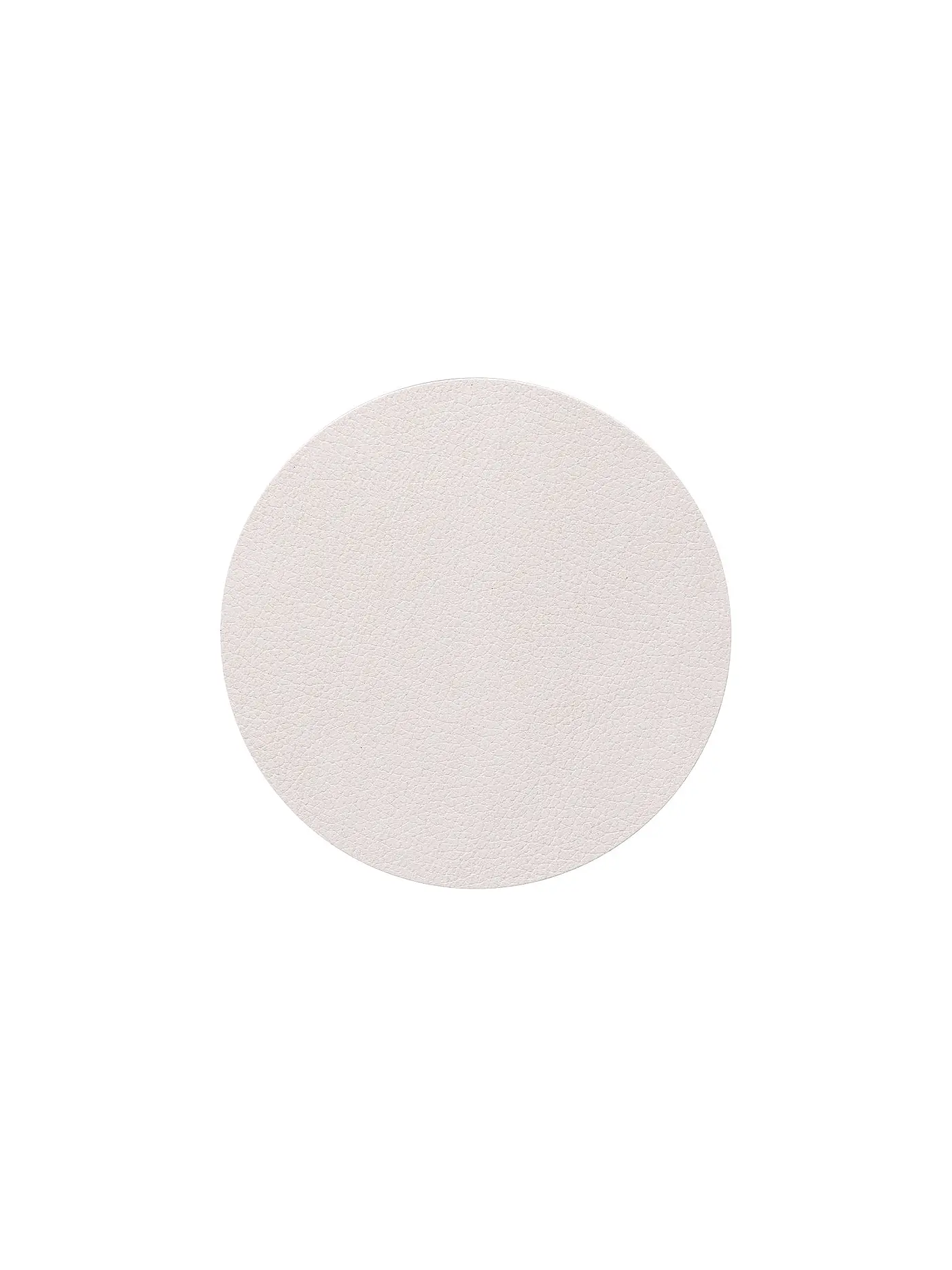 LIND DNA | Leder Untersetzer rund 10cm Oyster White | 